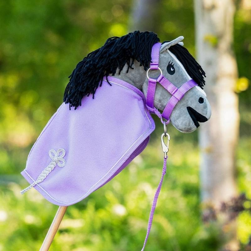 Fleecedecke für Steckenpferd Lila