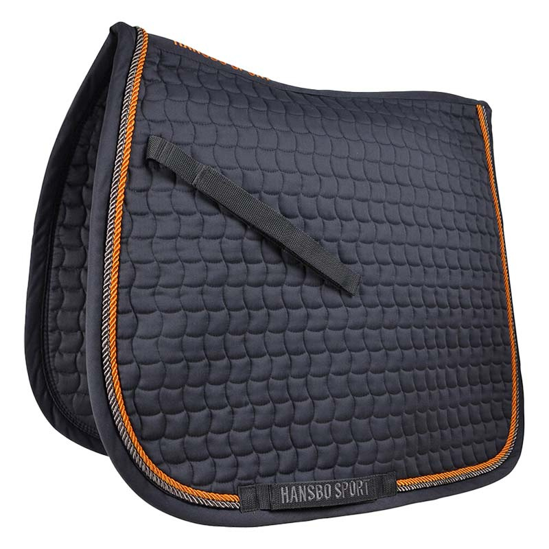 Dressurschabracke Club Dunkelgrau/Orange