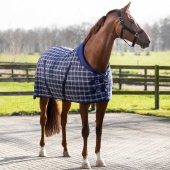 Stalldecke Luxury Check 300g 1200D Marineblau Stalldecke Luxury Check 300g 1200D Marineblau
