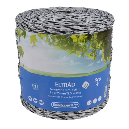 Elektrodraht 3mm Weiß/Schwarz 500m