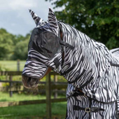 Fliegendecke mit abnehmbarem Hals und Haube Zebra Schwarz/Weiß Fliegendecke mit abnehmbarem Hals und Haube Zebra Schwarz/Weiß