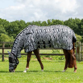 Fliegendecke mit abnehmbarem Hals und Haube Zebra Schwarz/Weiß Fliegendecke mit abnehmbarem Hals und Haube Zebra Schwarz/Weiß