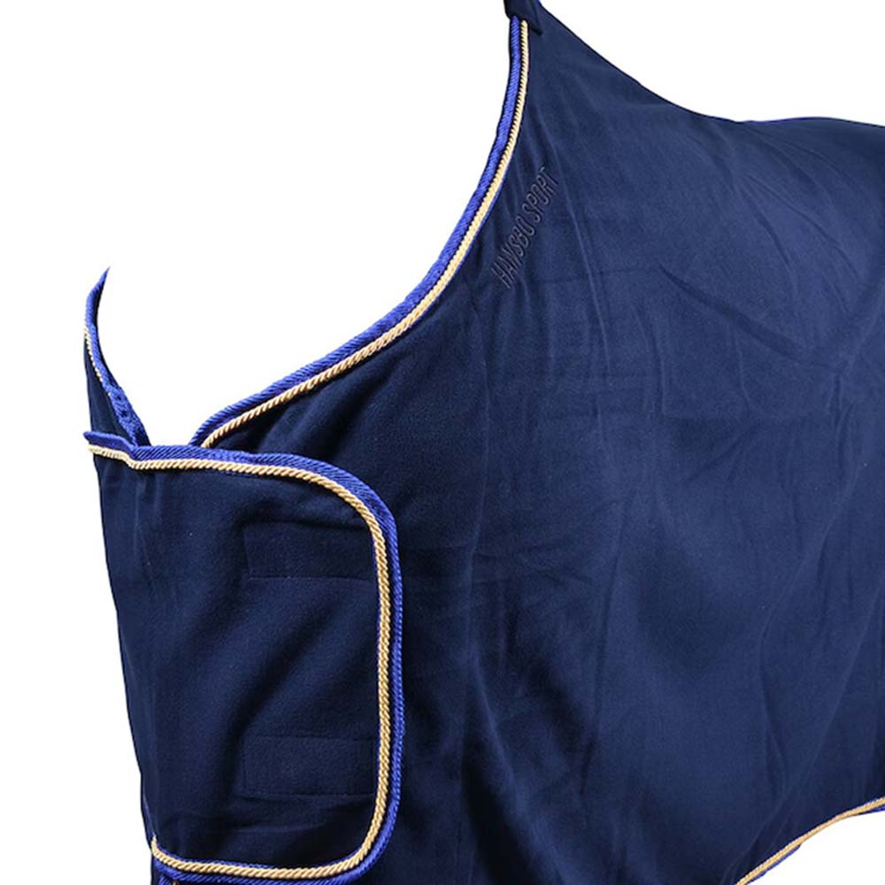 Fleecedecke HS Platta Marineblau/Gelb