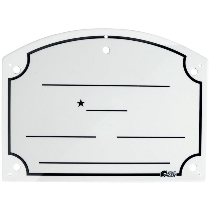 Boxenschild 20x27cm Silber