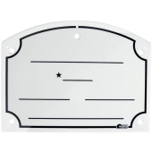 Boxenschild 20x27cm Silber Boxenschild 20x27cm Silber