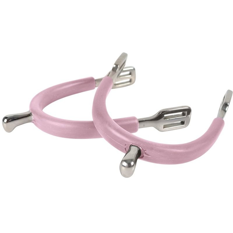 Sporen HS Rubber-Coated 15mm Rosa/Silber