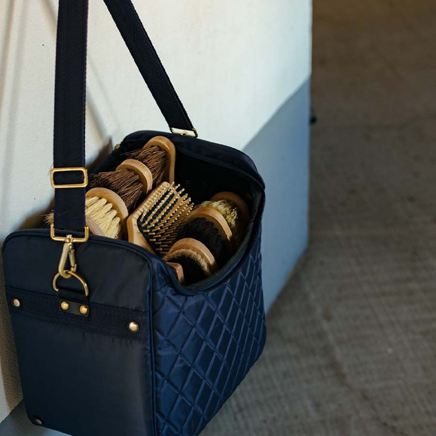 Pflege Tasche Quilted Marineblau