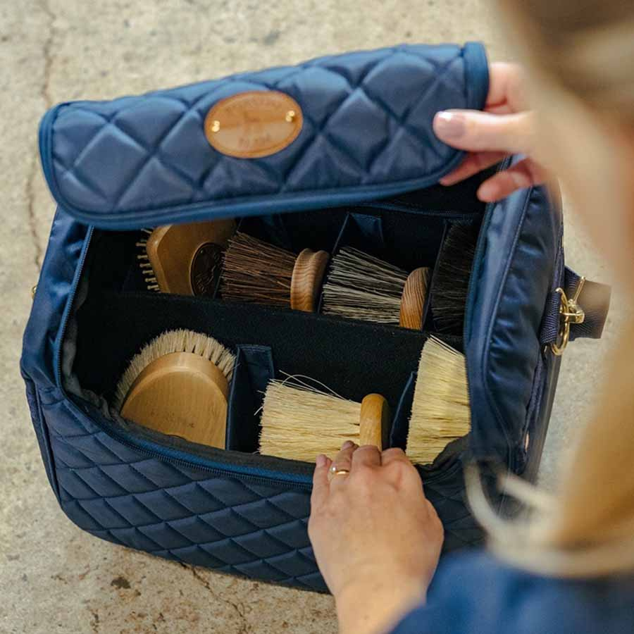 Pflege Tasche Quilted Marineblau