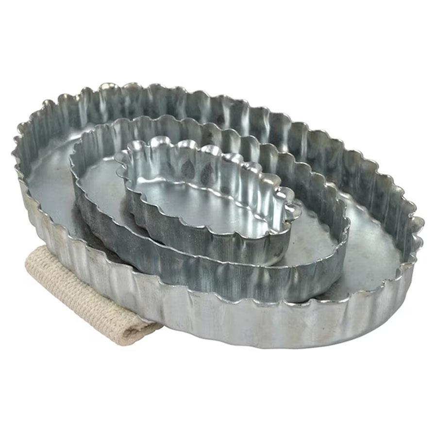 Schaber Metall Oval Braun