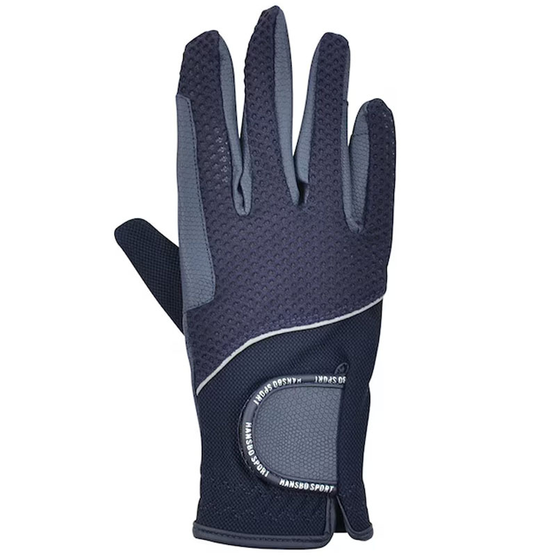 Reithandschuhe HS Mesh Touch Marineblau