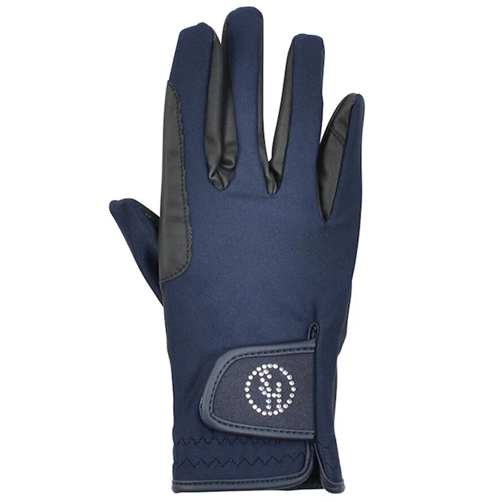 Reithandschuhe HS Diamond Touch Marineblau
