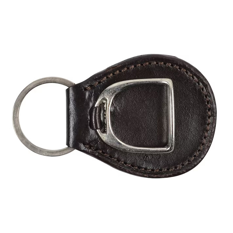 Schlüsselanhänger HS Stirrup Plate Braun/Silber
