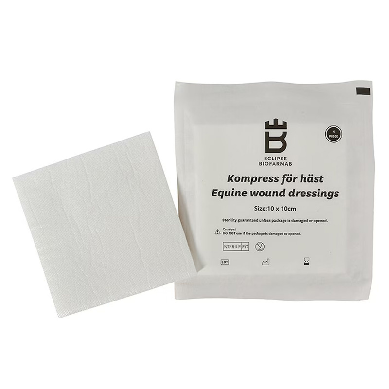 Sterile Kompressen für Pferde 10er-Pack Weiß 10x10 cm