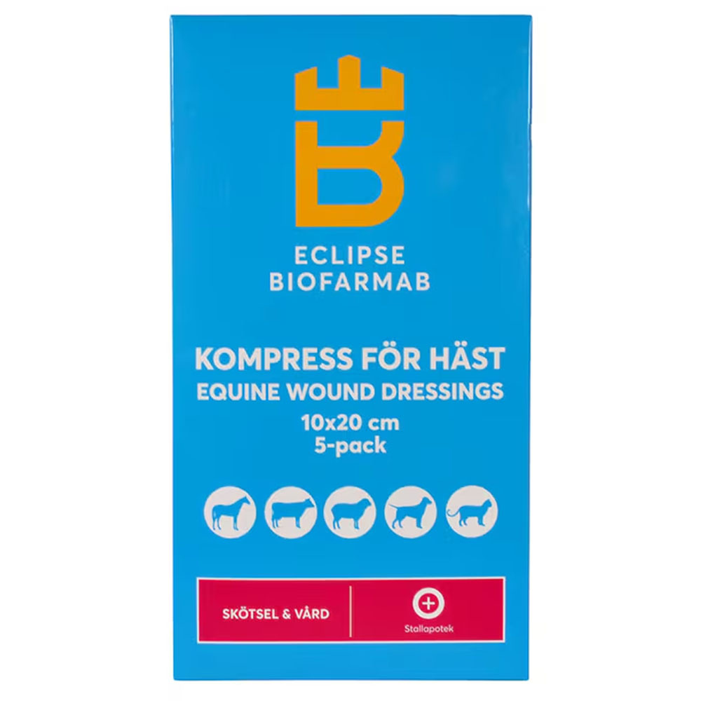 Sterile Kompressen für Pferde 5er-Pack Weiß 10x20 cm