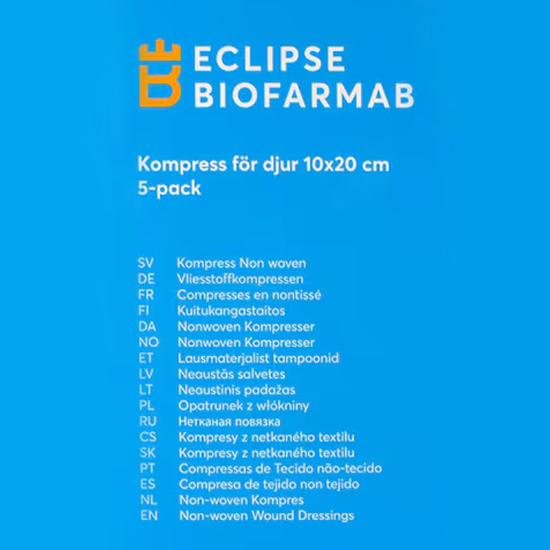 Sterile Kompressen für Pferde 5er-Pack Weiß 10x20 cm