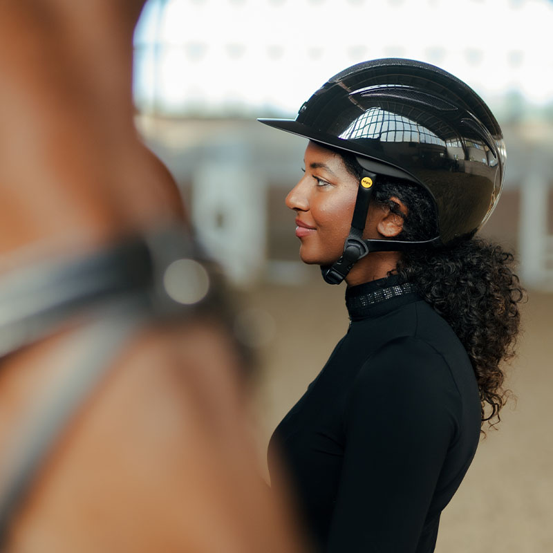 Reithelm HS MIPS Air Shiny Schwarz