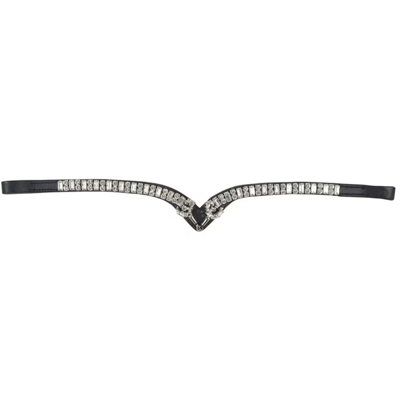 Stirnriemen HS Gebiss Strass Schwarz