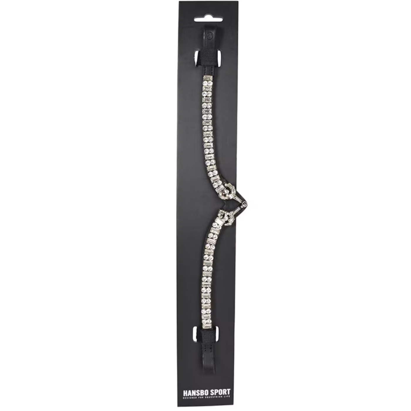 Stirnriemen HS Gebiss Strass Schwarz