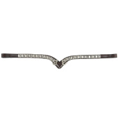 Stirnriemen HS Gebiss Strass Braun Stirnriemen HS Gebiss Strass Braun