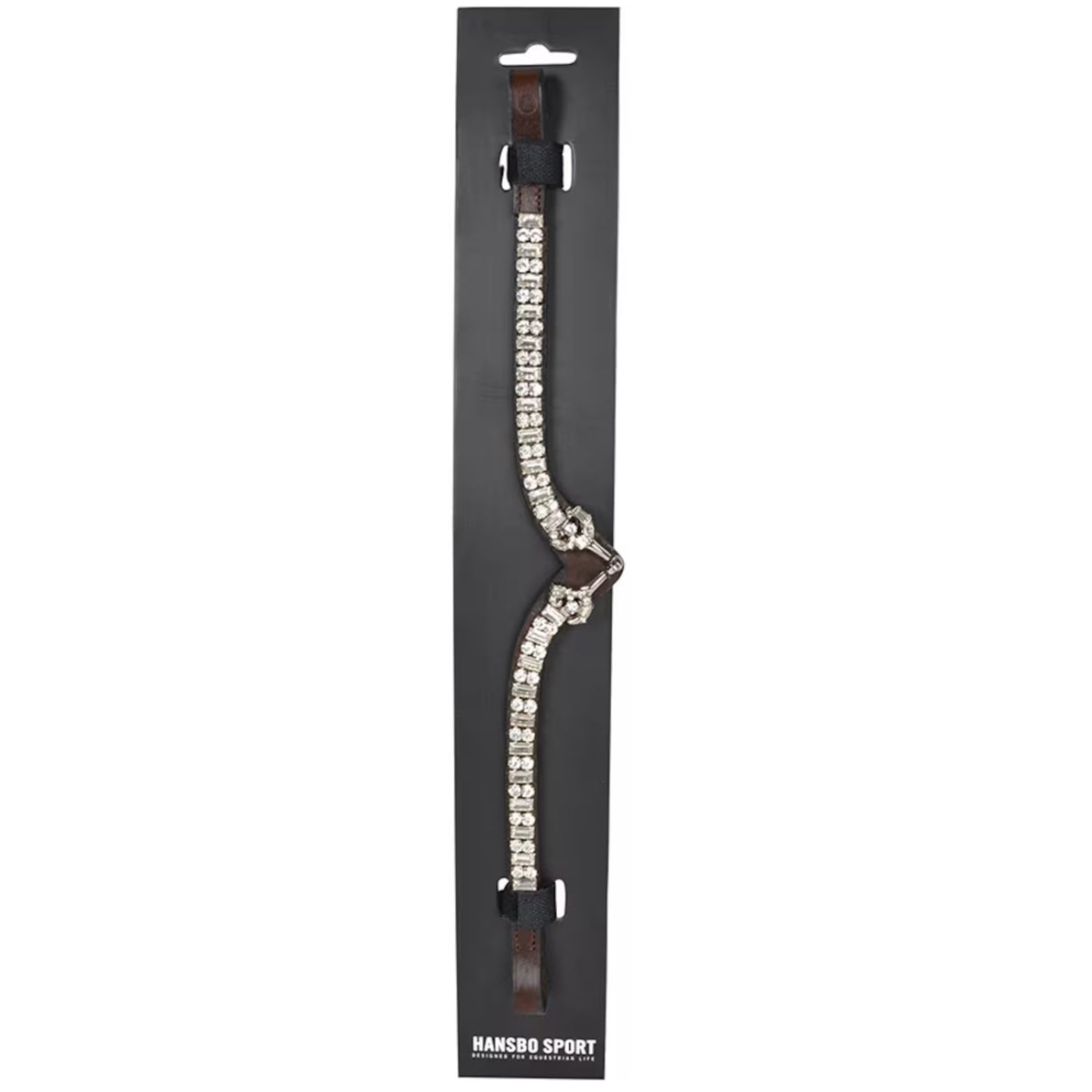Stirnriemen HS Gebiss Strass Braun