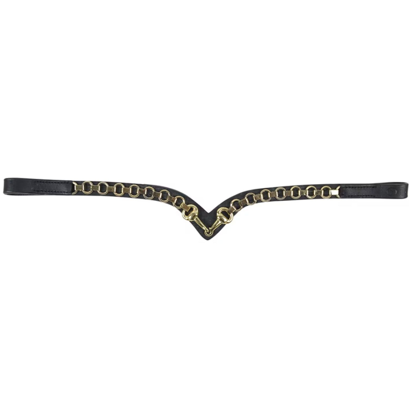 Stirnriemen HS Gebiss Gold Schwarz