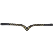 Stirnriemen HS Gebiss Gold Schwarz Stirnriemen HS Gebiss Gold Schwarz