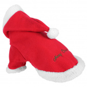 Hundepullover Weihnachten mit Kapuze Rot/Weiß