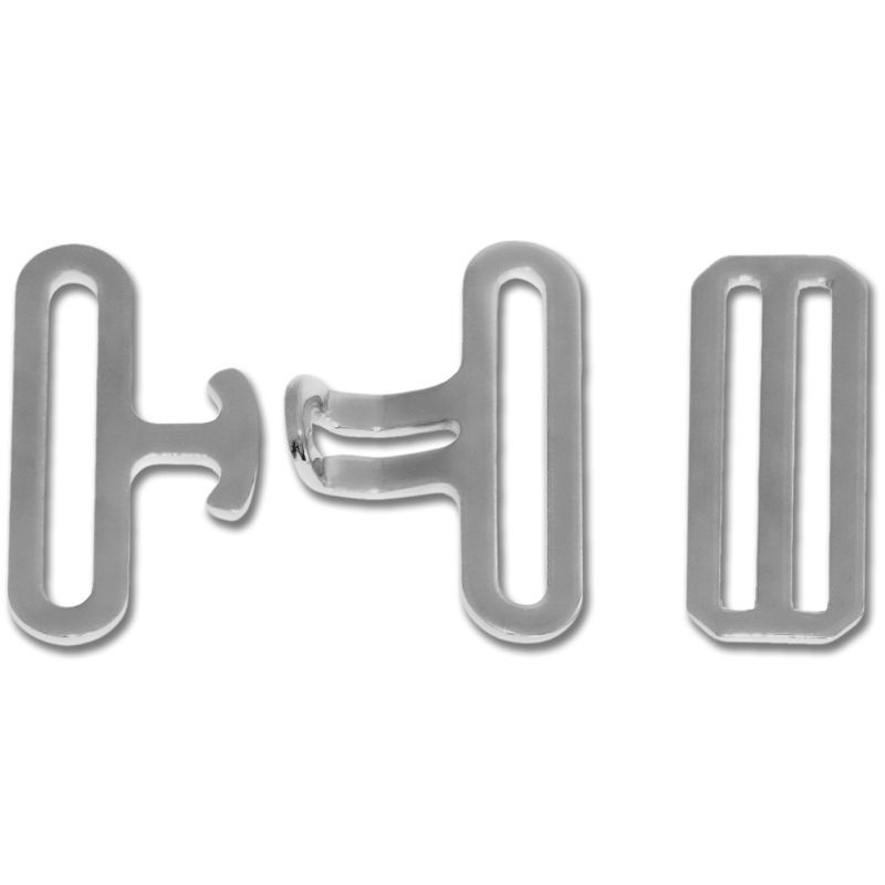 Schnallen für Pferdedecken Cross Straps Silber