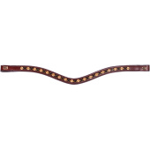 Stirnband E-Logo & Gold/Schwarz Kristalle Braun/Messing Stirnband E-Logo & Gold/Schwarz Kristalle Braun/Messing