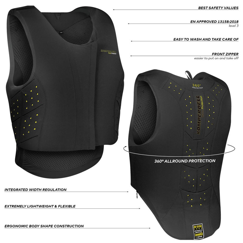 Sicherheitsweste Kinder/Jugendliche Regular Fit Schwarz