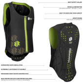Rückenprotektor Kind/Jugend Ballistic Schwarz/Limette Rückenprotektor Kind/Jugend Ballistic Schwarz/Limette