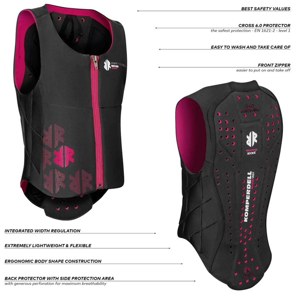 Rückenprotektor Kind/Jugend Ballistic Schwarz/Rosa