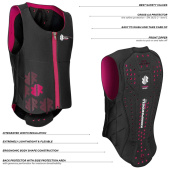 Rückenprotektor Kind/Jugend Ballistic Schwarz/Rosa Rückenprotektor Kind/Jugend Ballistic Schwarz/Rosa