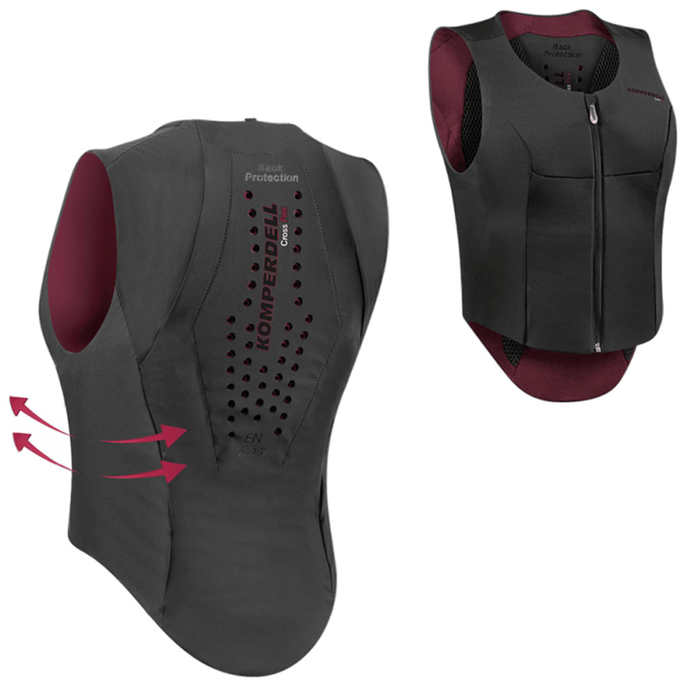 Rückenprotektor Ballistic Flex Fit Slim Schwarz/Bordeaux