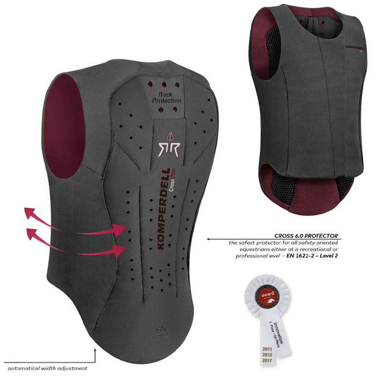 Rückenprotektor Kind/Jugend Ballistic Flex Fit Champion Schwarz/Bordeaux