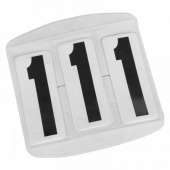 Nummernschild mit Klettverschluss HG Weiß
