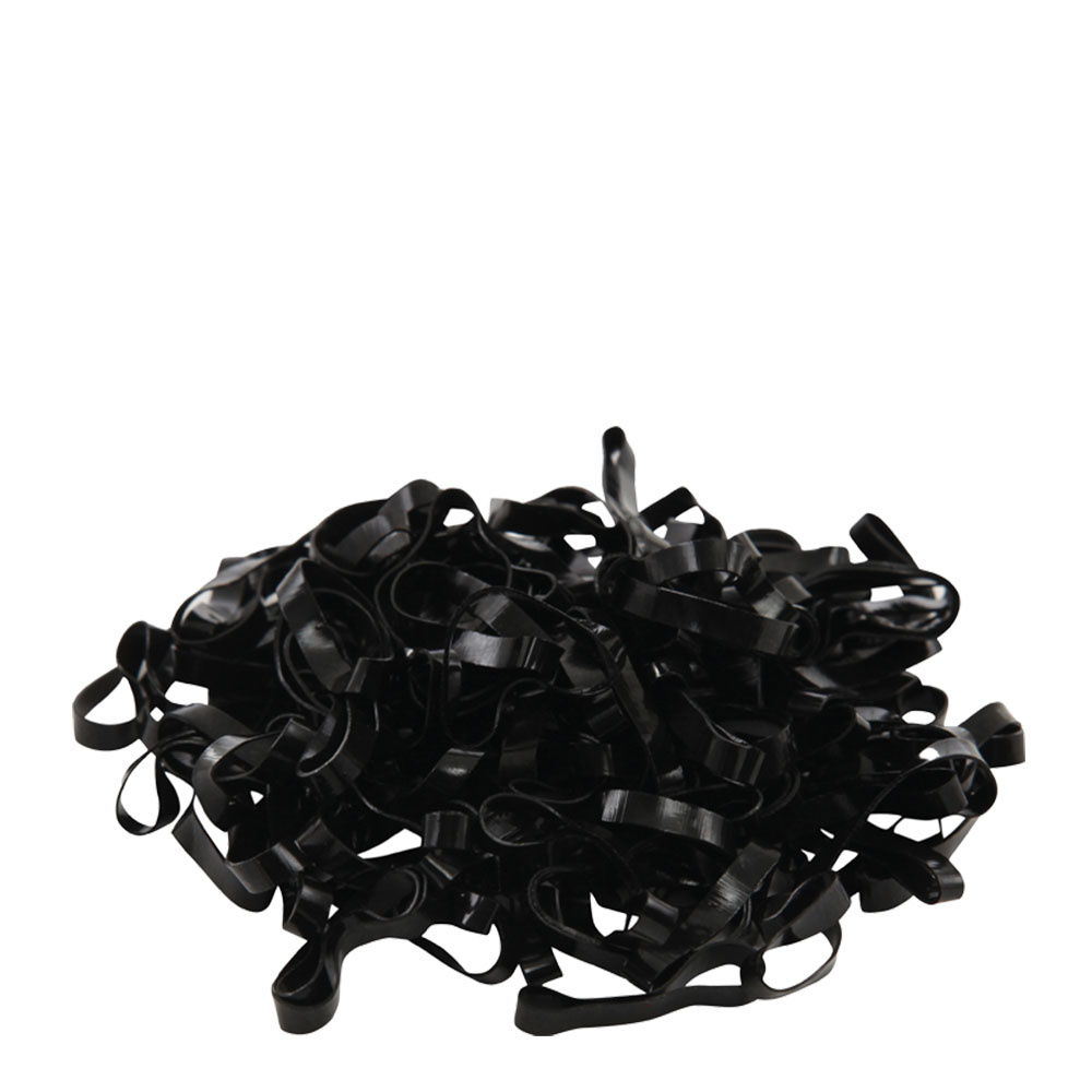 Gummibänder Silikon 500 Stück HG Schwarz