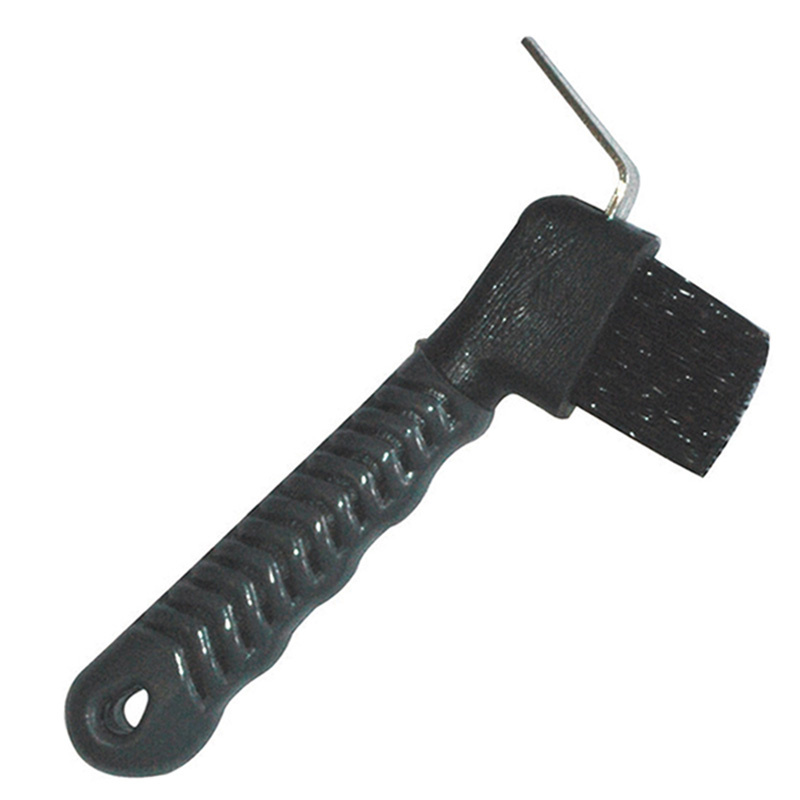 Hufkratzer mit Bürste HG Schwarz/Grau