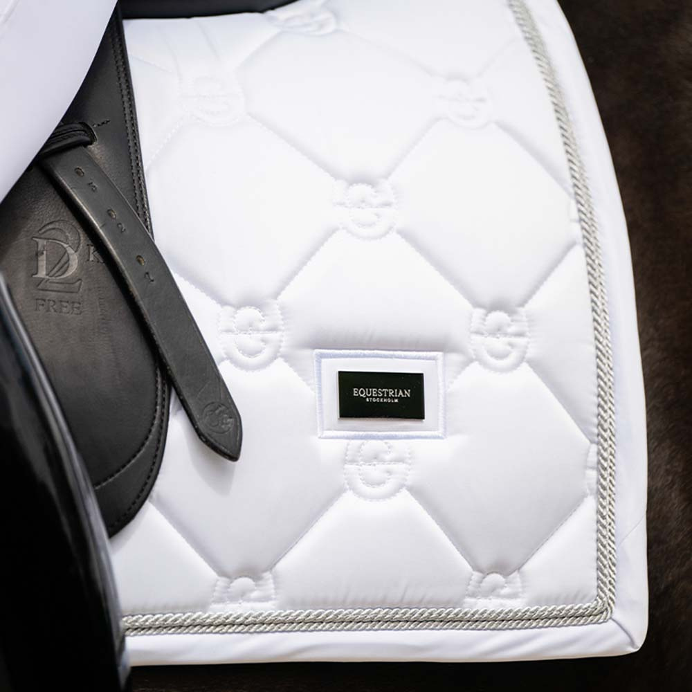 Dressurschabracke ES White Perfection Silver
