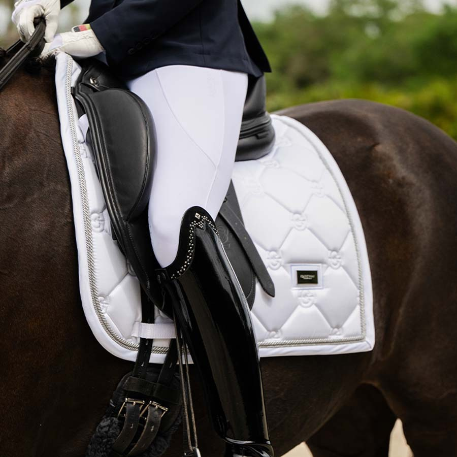 Dressurschabracke ES White Perfection Silver