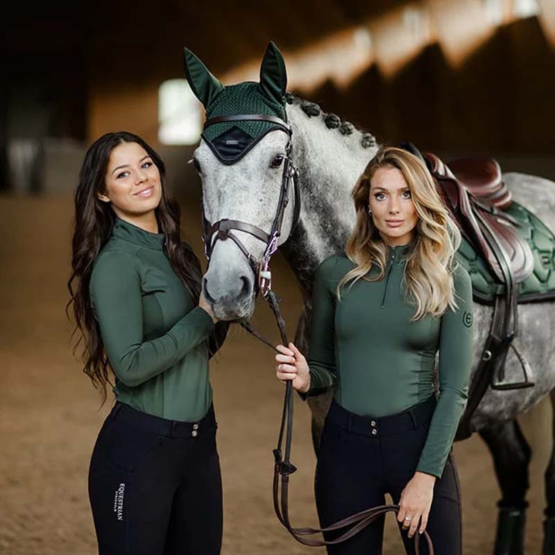 Reithosen ES Jump Elite Knee Grip Black