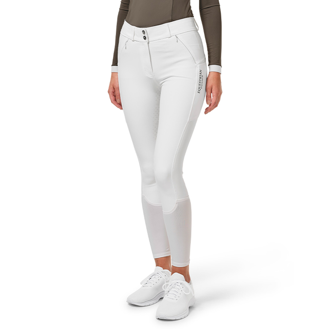 Reithosen ES Dressage Elite Full Grip White Perfection
