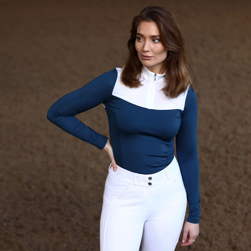 Reithosen ES Dressage Elite Full Grip White Perfection