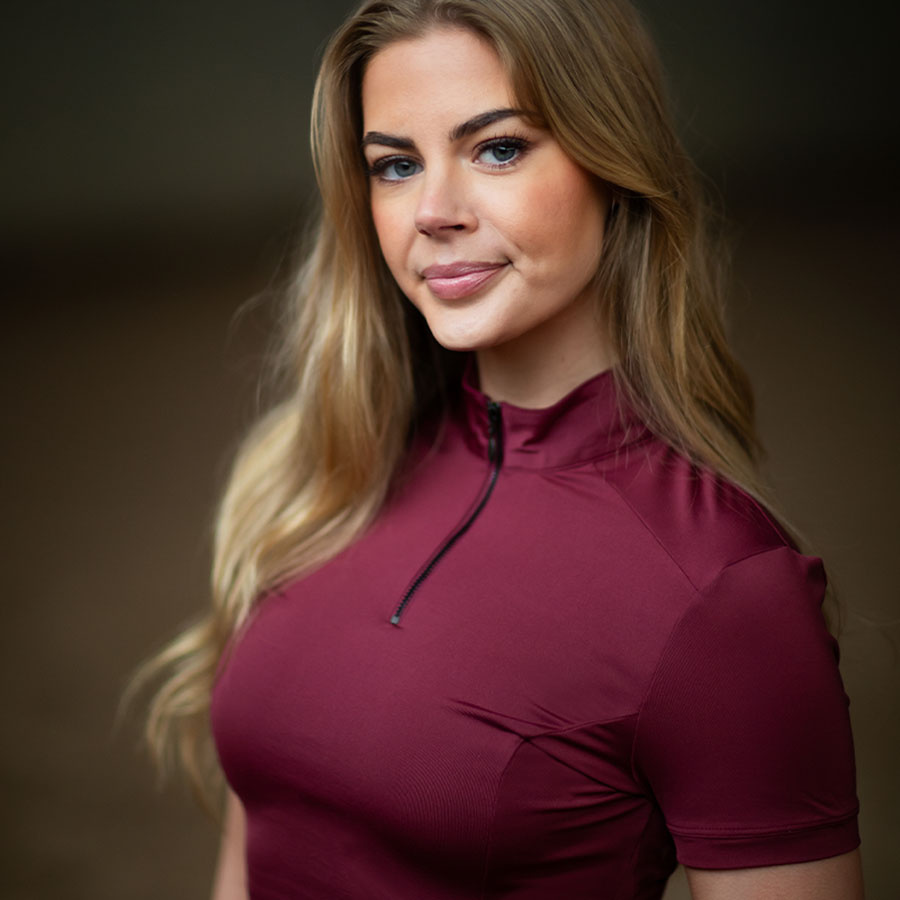 Trainingstop ES UV Protection Short Sleeve Bordeaux