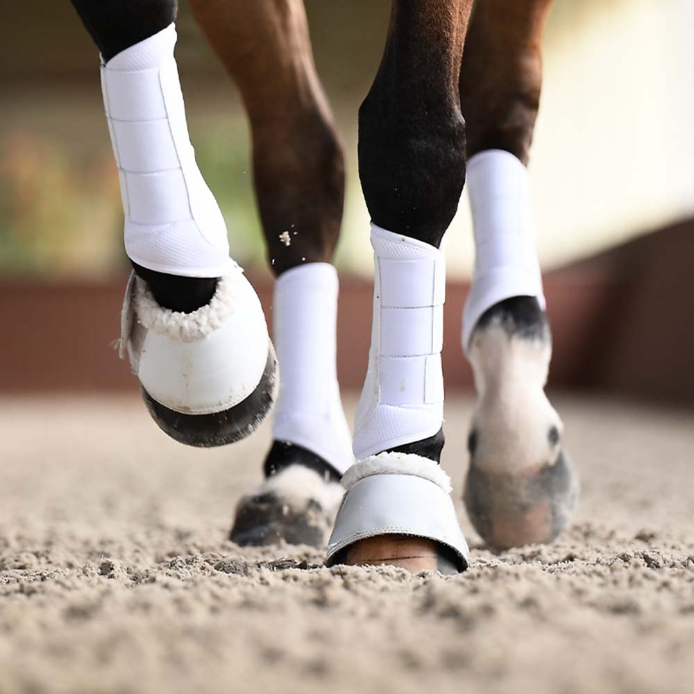 Springschoenen ES Faux Fur White Silver