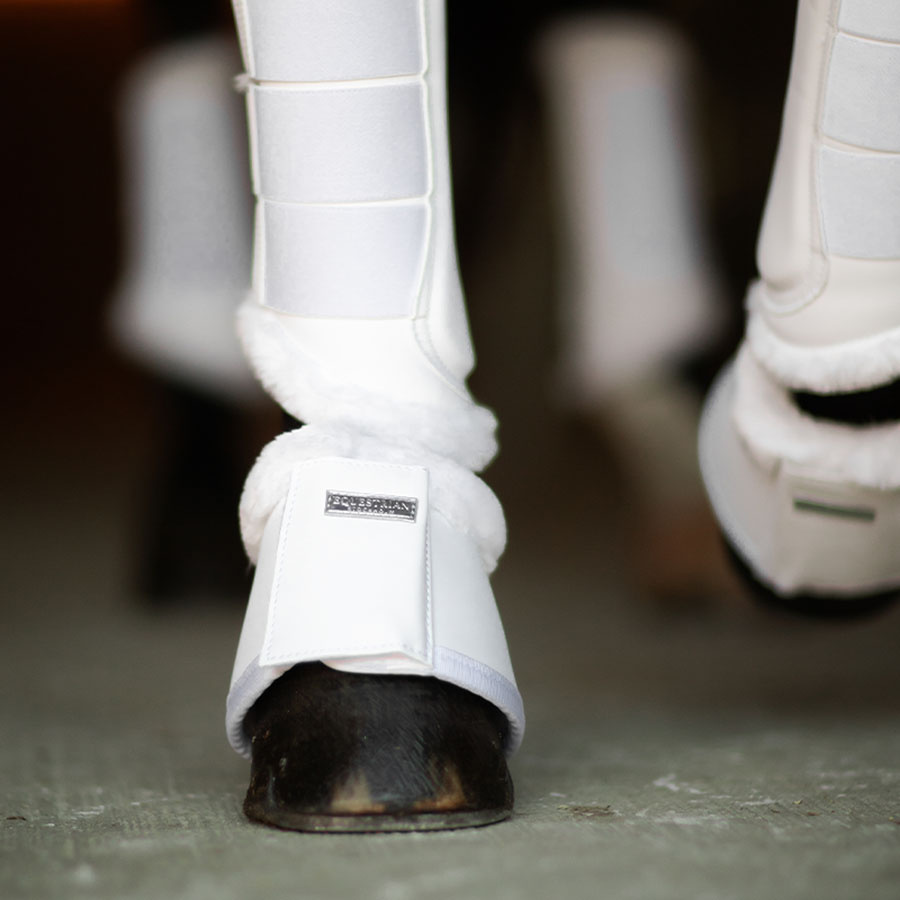 Springschoenen ES Faux Fur White Silver