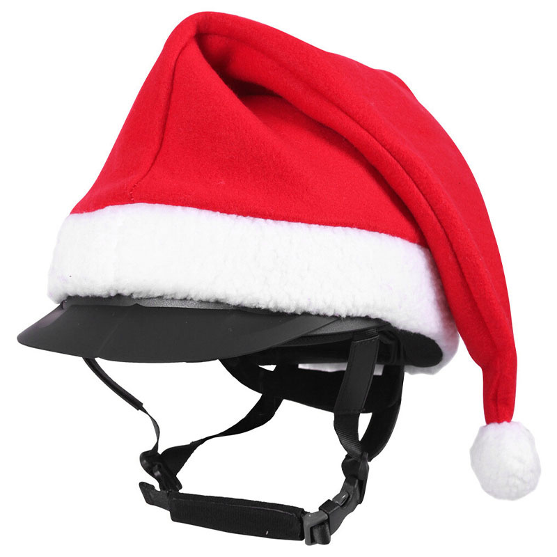 Helmüberzug Weihnachtsmütze Rot/Weiß