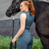 Reittop Tank Half Zip Classic Sports Grün Reittop Tank Half Zip Classic Sports Grün