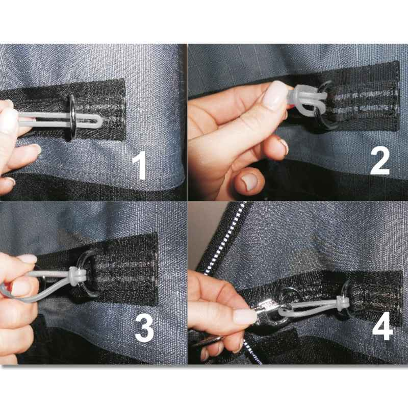 Safe-Gum Verbinder für T-Verschlüsse & Karabiner 18-pack Grau