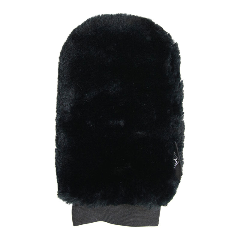 Pflegehandschuh Schaffell Schwarz